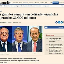 Las grandes compras en cotizadas espaolas superan los 33.000 millones